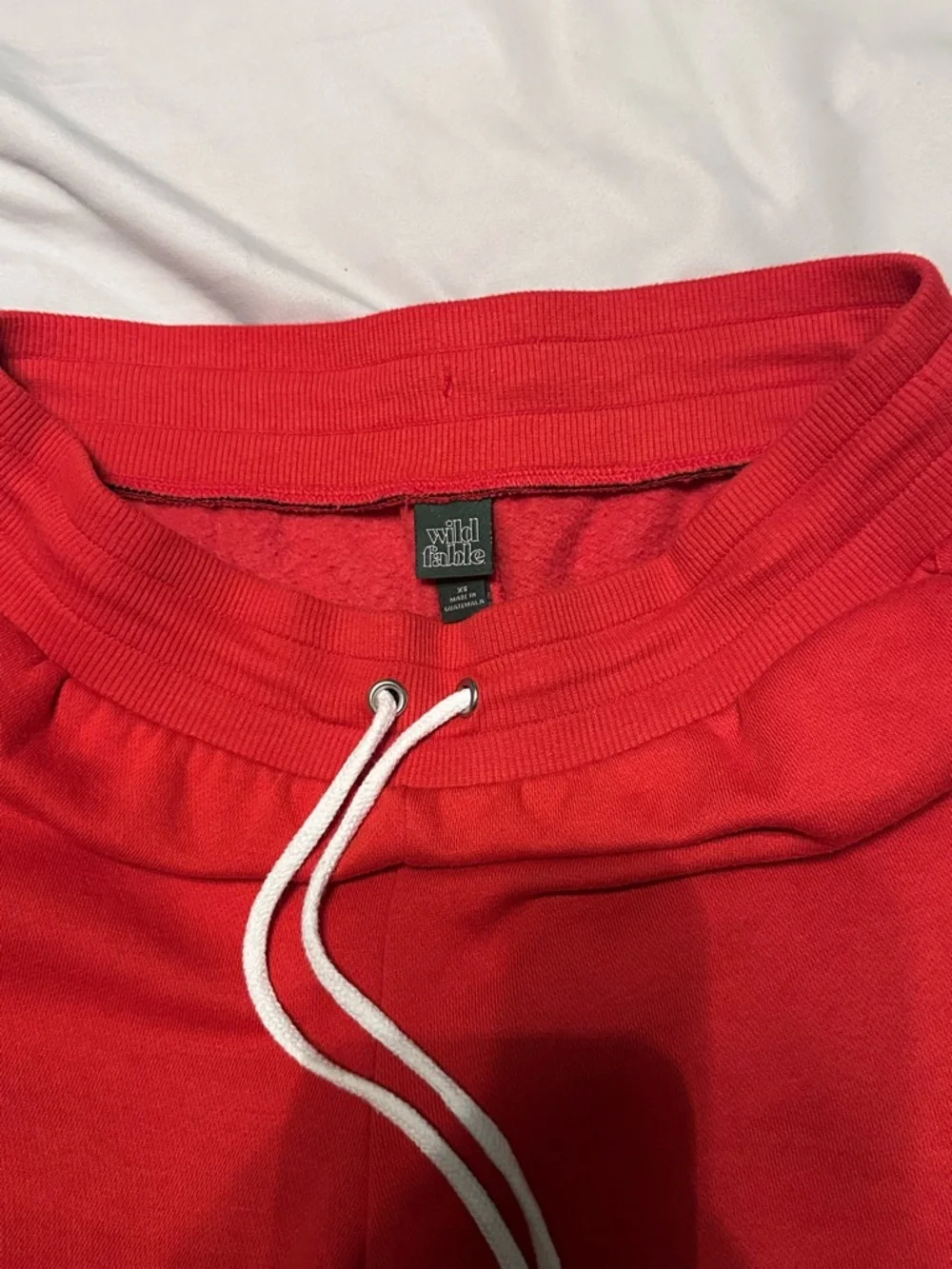 Crop Red Womens Crewneck Sweatshirt & Sweatpant Set Diff Sizes check description - Picture 6 of 7